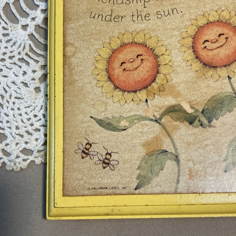 Vintage Sunflower Friendship Wall Plaque Hallmark